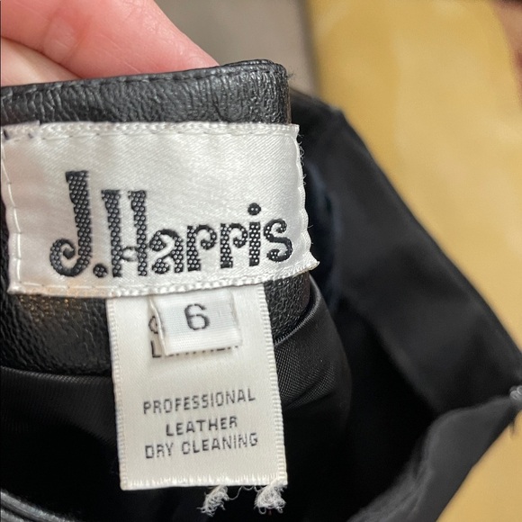 Vintage J. Harris Black Leather Front Pants Size 6 - Picture 5 of 6